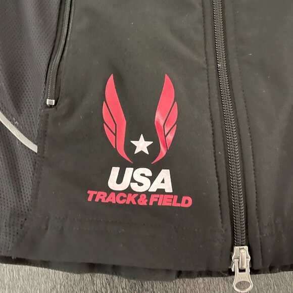 Nike Women's USA Track & Field Black Full Zip Vest Sleeveless Active Top, Size S - Picture 3 of 6
